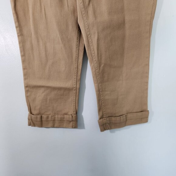 17/21 Exclusive Denim Capri Jeans Cuffed Low Rise Womens Size 10 Beige EUC - Picture 3 of 14